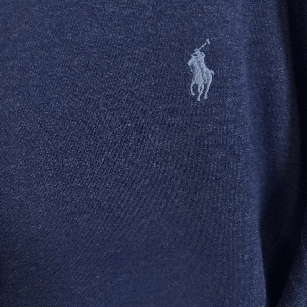 Polo Ralph Lauren 1/4 Zip Sweater Men 3XLT Blue Embroidered Pony‎ Classic